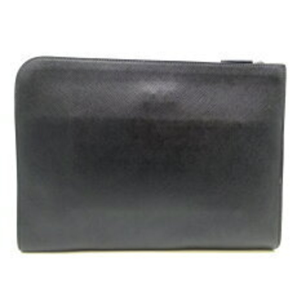 Prada Folder Black Marea Document Bag Saffiano Bl… - image 1